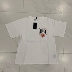 Rhude Lions Red Logo White T-Shirt Men’s size Medium